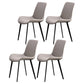 Metal Scandinavian Armless Dining Chairs Parsons Chair Dining Room Home Side Chair Light Gray 4 Piece Set Clearhalo ' kitchen&dining_furn' 'Dining Chairs' 'Dining Tables & Seating' 'dining_chair' 'furn' 'furn_dining_chair' 'Furniture' 'furniture_dining_chair' 'Kitchen & Dining Furniture' 'kitchen' 3541603