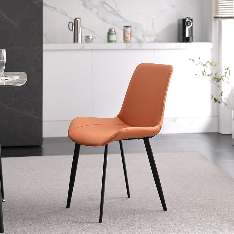 Metal Scandinavian Armless Dining Chairs Parsons Chair Dining Room Home Side Chair Clearhalo ' kitchen&dining_furn' 'Dining Chairs' 'Dining Tables & Seating' 'dining_chair' 'furn' 'furn_dining_chair' 'Furniture' 'furniture_dining_chair' 'Kitchen & Dining Furniture' 'kitchen' 3541610