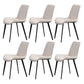 Metal Scandinavian Armless Dining Chairs Parsons Chair Dining Room Home Side Chair White 6 Piece Set Clearhalo ' kitchen&dining_furn' 'Dining Chairs' 'Dining Tables & Seating' 'dining_chair' 'furn' 'furn_dining_chair' 'Furniture' 'furniture_dining_chair' 'Kitchen & Dining Furniture' 'kitchen' 3541611