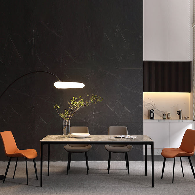 Metal Scandinavian Armless Dining Chairs Parsons Chair Dining Room Home Side Chair Clearhalo ' kitchen&dining_furn' 'Dining Chairs' 'Dining Tables & Seating' 'dining_chair' 'furn' 'furn_dining_chair' 'Furniture' 'furniture_dining_chair' 'Kitchen & Dining Furniture' 'kitchen' 3541616