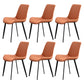 Metal Scandinavian Armless Dining Chairs Parsons Chair Dining Room Home Side Chair Orange 6 Piece Set Clearhalo ' kitchen&dining_furn' 'Dining Chairs' 'Dining Tables & Seating' 'dining_chair' 'furn' 'furn_dining_chair' 'Furniture' 'furniture_dining_chair' 'Kitchen & Dining Furniture' 'kitchen' 3541618