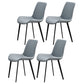 Metal Scandinavian Armless Dining Chairs Parsons Chair Dining Room Home Side Chair Light Blue 4 Piece Set Clearhalo ' kitchen&dining_furn' 'Dining Chairs' 'Dining Tables & Seating' 'dining_chair' 'furn' 'furn_dining_chair' 'Furniture' 'furniture_dining_chair' 'Kitchen & Dining Furniture' 'kitchen' 3541623
