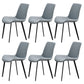Metal Scandinavian Armless Dining Chairs Parsons Chair Dining Room Home Side Chair Light Blue 6 Piece Set Clearhalo ' kitchen&dining_furn' 'Dining Chairs' 'Dining Tables & Seating' 'dining_chair' 'furn' 'furn_dining_chair' 'Furniture' 'furniture_dining_chair' 'Kitchen & Dining Furniture' 'kitchen' 3541624
