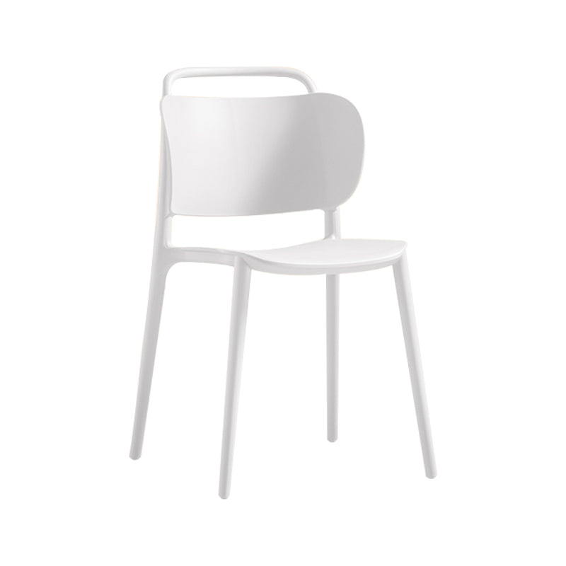 Nordic Style Plastic Dining Chair Open Back Dining Side Chair for Home Use White 1 Piece Clearhalo ' kitchen&dining_furn' 'Dining Chairs' 'Dining Tables & Seating' 'dining_chair' 'furn' 'furn_dining_chair' 'Furniture' 'furniture_dining_chair' 'Kitchen & Dining Furniture' 'kitchen' 3541626