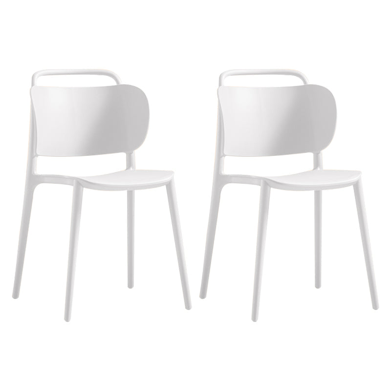 Nordic Style Plastic Dining Chair Open Back Dining Side Chair for Home Use White 2 Piece Set Clearhalo ' kitchen&dining_furn' 'Dining Chairs' 'Dining Tables & Seating' 'dining_chair' 'furn' 'furn_dining_chair' 'Furniture' 'furniture_dining_chair' 'Kitchen & Dining Furniture' 'kitchen' 3541628