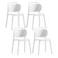 Nordic Style Plastic Dining Chair Open Back Dining Side Chair for Home Use White 4 Piece Set Clearhalo ' kitchen&dining_furn' 'Dining Chairs' 'Dining Tables & Seating' 'dining_chair' 'furn' 'furn_dining_chair' 'Furniture' 'furniture_dining_chair' 'Kitchen & Dining Furniture' 'kitchen' 3541630