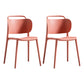 Nordic Style Plastic Dining Chair Open Back Dining Side Chair for Home Use Red 2 Piece Set Clearhalo ' kitchen&dining_furn' 'Dining Chairs' 'Dining Tables & Seating' 'dining_chair' 'furn' 'furn_dining_chair' 'Furniture' 'furniture_dining_chair' 'Kitchen & Dining Furniture' 'kitchen' 3541632