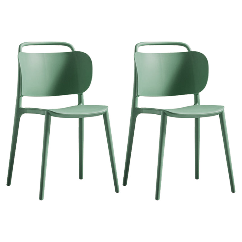 Nordic Style Plastic Dining Chair Open Back Dining Side Chair for Home Use Green 2 Piece Set Clearhalo ' kitchen&dining_furn' 'Dining Chairs' 'Dining Tables & Seating' 'dining_chair' 'furn' 'furn_dining_chair' 'Furniture' 'furniture_dining_chair' 'Kitchen & Dining Furniture' 'kitchen' 3541635