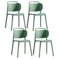 Nordic Style Plastic Dining Chair Open Back Dining Side Chair for Home Use Green 4 Piece Set Clearhalo ' kitchen&dining_furn' 'Dining Chairs' 'Dining Tables & Seating' 'dining_chair' 'furn' 'furn_dining_chair' 'Furniture' 'furniture_dining_chair' 'Kitchen & Dining Furniture' 'kitchen' 3541637