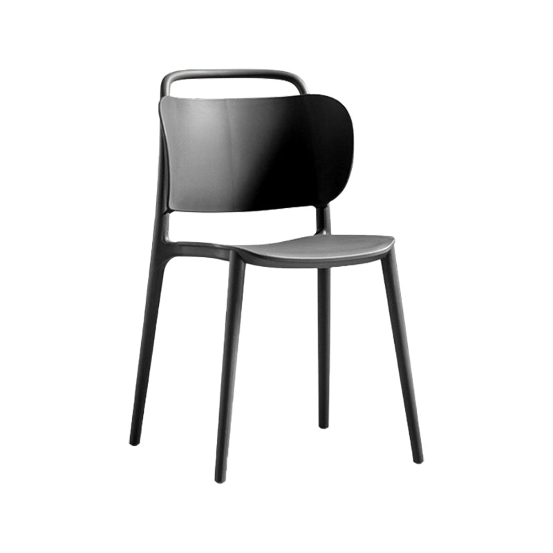 Nordic Style Plastic Dining Chair Open Back Dining Side Chair for Home Use Black-Gray 1 Piece Clearhalo ' kitchen&dining_furn' 'Dining Chairs' 'Dining Tables & Seating' 'dining_chair' 'furn' 'furn_dining_chair' 'Furniture' 'furniture_dining_chair' 'Kitchen & Dining Furniture' 'kitchen' 3541639