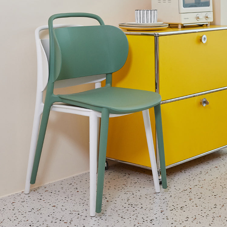 Nordic Style Plastic Dining Chair Open Back Dining Side Chair for Home Use Clearhalo ' kitchen&dining_furn' 'Dining Chairs' 'Dining Tables & Seating' 'dining_chair' 'furn' 'furn_dining_chair' 'Furniture' 'furniture_dining_chair' 'Kitchen & Dining Furniture' 'kitchen' 3541642