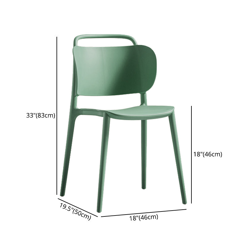 Nordic Style Plastic Dining Chair Open Back Dining Side Chair for Home Use Clearhalo ' kitchen&dining_furn' 'Dining Chairs' 'Dining Tables & Seating' 'dining_chair' 'furn' 'furn_dining_chair' 'Furniture' 'furniture_dining_chair' 'Kitchen & Dining Furniture' 'kitchen' 3541644