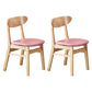 Wooden Modern Dining Side Chair with Cushion Open Back Dining Side Chair for Kitchen Pink 2 Piece Set Clearhalo ' kitchen&dining_furn' 'Dining Chairs' 'Dining Tables & Seating' 'dining_chair' 'furn' 'furn_dining_chair' 'Furniture' 'furniture_dining_chair' 'Kitchen & Dining Furniture' 'kitchen' 3541651