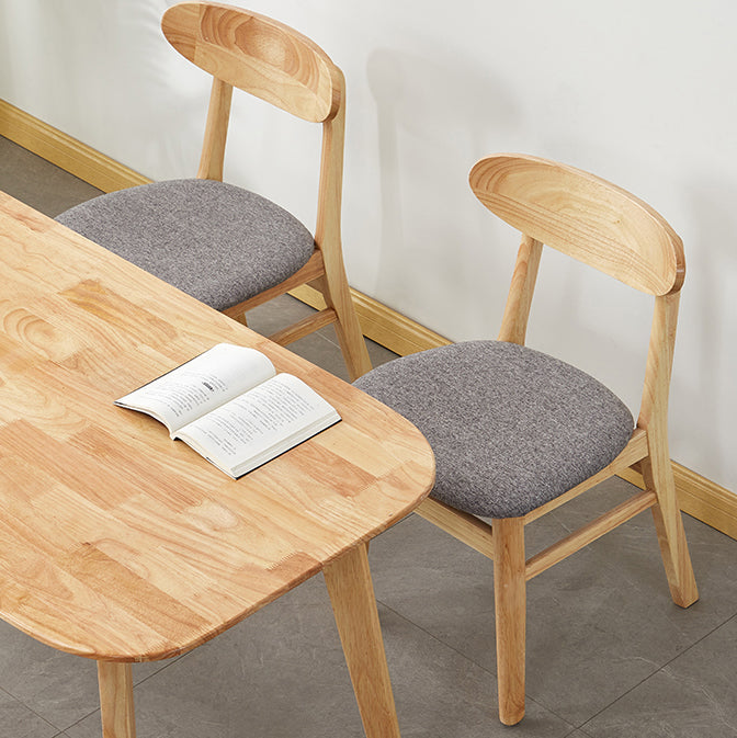 Wooden Modern Dining Side Chair with Cushion Open Back Dining Side Chair for Kitchen Clearhalo ' kitchen&dining_furn' 'Dining Chairs' 'Dining Tables & Seating' 'dining_chair' 'furn' 'furn_dining_chair' 'Furniture' 'furniture_dining_chair' 'Kitchen & Dining Furniture' 'kitchen' 3541657