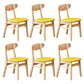 Wooden Modern Dining Side Chair with Cushion Open Back Dining Side Chair for Kitchen Yellow 6 Piece Set Clearhalo ' kitchen&dining_furn' 'Dining Chairs' 'Dining Tables & Seating' 'dining_chair' 'furn' 'furn_dining_chair' 'Furniture' 'furniture_dining_chair' 'Kitchen & Dining Furniture' 'kitchen' 3541660