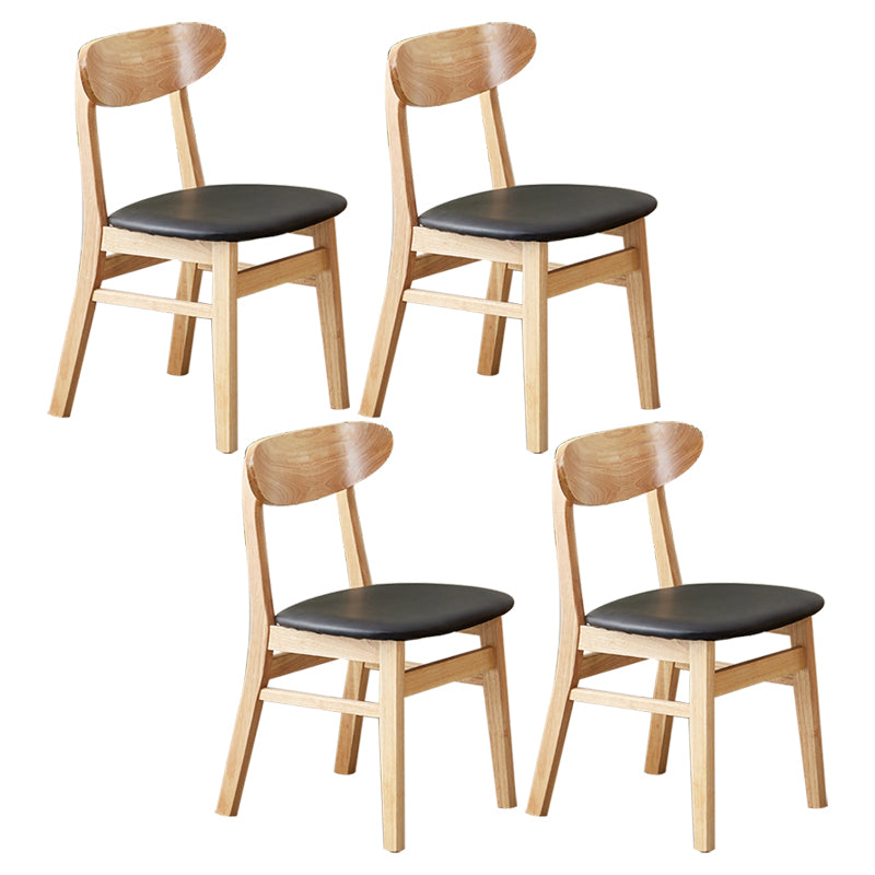 Wooden Modern Dining Side Chair with Cushion Open Back Dining Side Chair for Kitchen Black 4 Piece Set Clearhalo ' kitchen&dining_furn' 'Dining Chairs' 'Dining Tables & Seating' 'dining_chair' 'furn' 'furn_dining_chair' 'Furniture' 'furniture_dining_chair' 'Kitchen & Dining Furniture' 'kitchen' 3541670