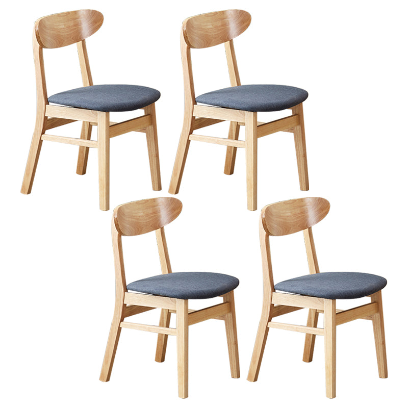 Wooden Modern Dining Side Chair with Cushion Open Back Dining Side Chair for Kitchen Blue 4 Piece Set Clearhalo ' kitchen&dining_furn' 'Dining Chairs' 'Dining Tables & Seating' 'dining_chair' 'furn' 'furn_dining_chair' 'Furniture' 'furniture_dining_chair' 'Kitchen & Dining Furniture' 'kitchen' 3541690