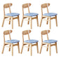 Wooden Modern Dining Side Chair with Cushion Open Back Dining Side Chair for Kitchen Sky Blue 6 Piece Set Clearhalo ' kitchen&dining_furn' 'Dining Chairs' 'Dining Tables & Seating' 'dining_chair' 'furn' 'furn_dining_chair' 'Furniture' 'furniture_dining_chair' 'Kitchen & Dining Furniture' 'kitchen' 3541694