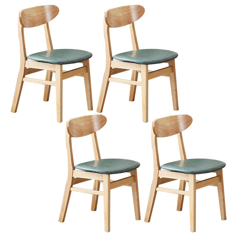 Wooden Modern Dining Side Chair with Cushion Open Back Dining Side Chair for Kitchen Green 4 Piece Set Clearhalo ' kitchen&dining_furn' 'Dining Chairs' 'Dining Tables & Seating' 'dining_chair' 'furn' 'furn_dining_chair' 'Furniture' 'furniture_dining_chair' 'Kitchen & Dining Furniture' 'kitchen' 3541696