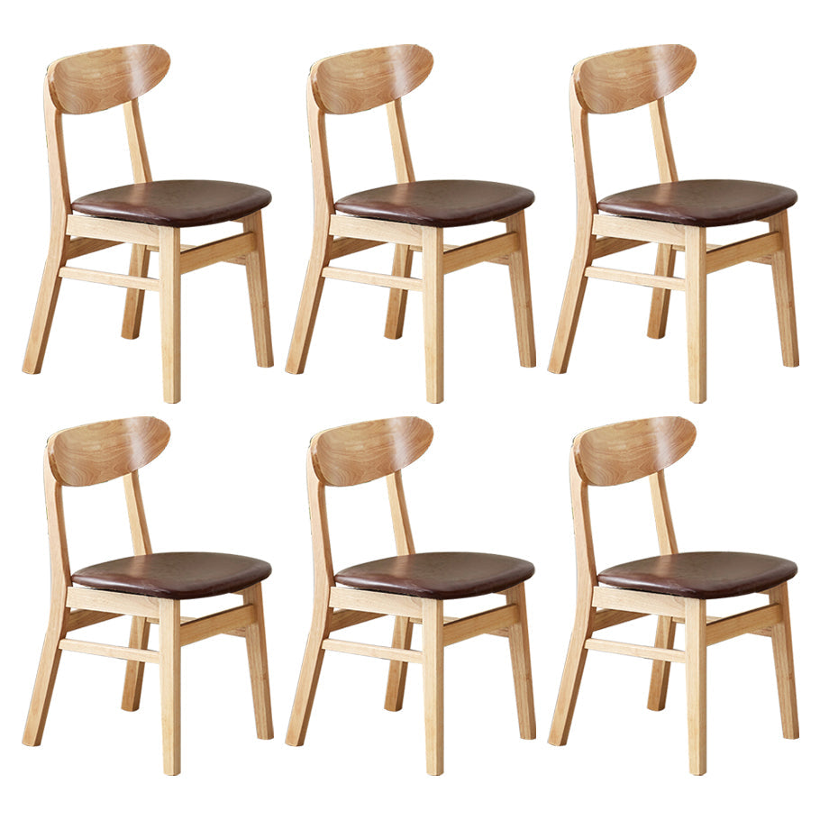 Wooden Modern Dining Side Chair with Cushion Open Back Dining Side Chair for Kitchen Coffee 6 Piece Set Clearhalo ' kitchen&dining_furn' 'Dining Chairs' 'Dining Tables & Seating' 'dining_chair' 'furn' 'furn_dining_chair' 'Furniture' 'furniture_dining_chair' 'Kitchen & Dining Furniture' 'kitchen' 3541700