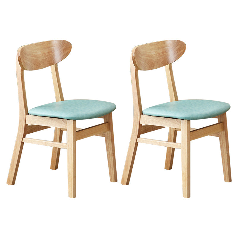 Wooden Modern Dining Side Chair with Cushion Open Back Dining Side Chair for Kitchen Lake Blue 2 Piece Set Clearhalo ' kitchen&dining_furn' 'Dining Chairs' 'Dining Tables & Seating' 'dining_chair' 'furn' 'furn_dining_chair' 'Furniture' 'furniture_dining_chair' 'Kitchen & Dining Furniture' 'kitchen' 3541704