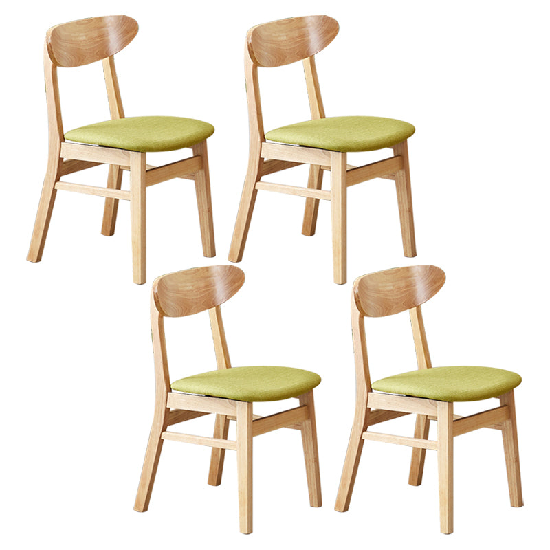 Wooden Modern Dining Side Chair with Cushion Open Back Dining Side Chair for Kitchen Fruit Green 4 Piece Set Clearhalo ' kitchen&dining_furn' 'Dining Chairs' 'Dining Tables & Seating' 'dining_chair' 'furn' 'furn_dining_chair' 'Furniture' 'furniture_dining_chair' 'Kitchen & Dining Furniture' 'kitchen' 3541711