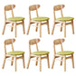 Wooden Modern Dining Side Chair with Cushion Open Back Dining Side Chair for Kitchen Fruit Green 6 Piece Set Clearhalo ' kitchen&dining_furn' 'Dining Chairs' 'Dining Tables & Seating' 'dining_chair' 'furn' 'furn_dining_chair' 'Furniture' 'furniture_dining_chair' 'Kitchen & Dining Furniture' 'kitchen' 3541712