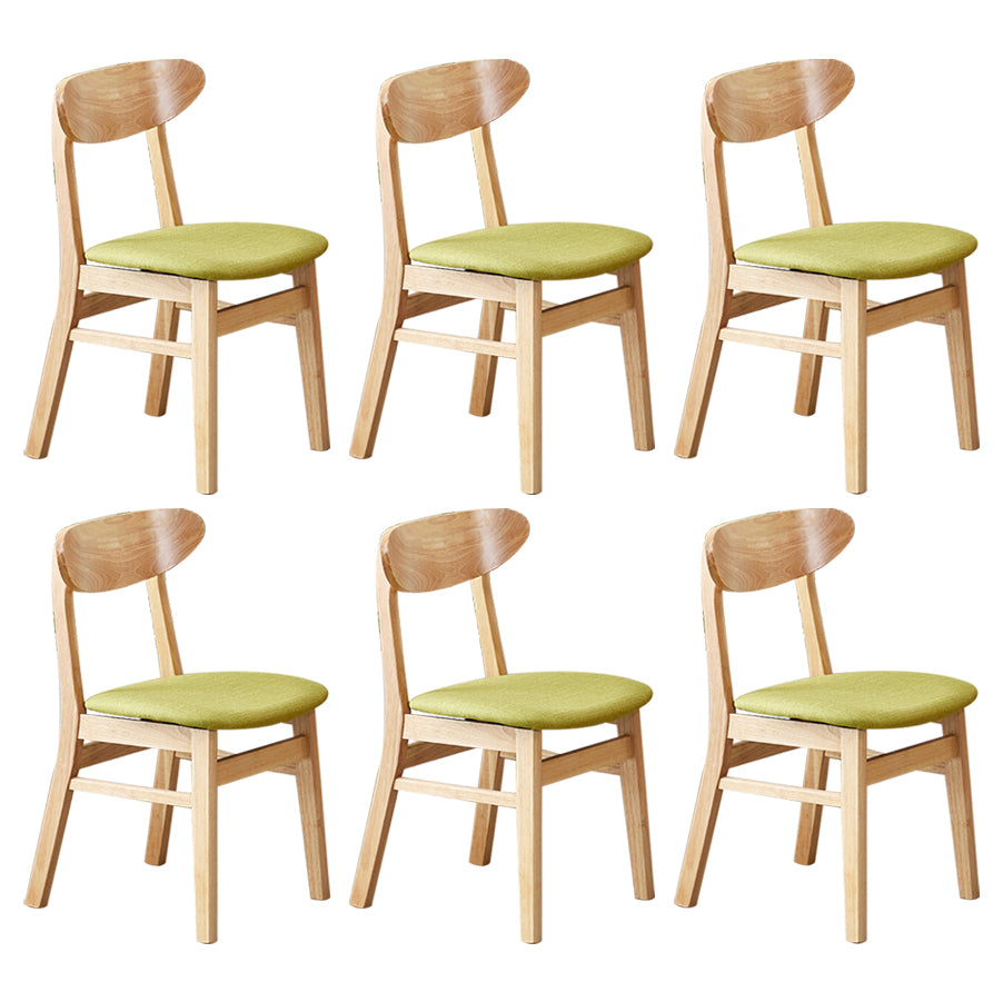 Wooden Modern Dining Side Chair with Cushion Open Back Dining Side Chair for Kitchen Fruit Green 6 Piece Set Clearhalo ' kitchen&dining_furn' 'Dining Chairs' 'Dining Tables & Seating' 'dining_chair' 'furn' 'furn_dining_chair' 'Furniture' 'furniture_dining_chair' 'Kitchen & Dining Furniture' 'kitchen' 3541712