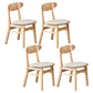 Wooden Modern Dining Side Chair with Cushion Open Back Dining Side Chair for Kitchen White-Gray 4 Piece Set Clearhalo ' kitchen&dining_furn' 'Dining Chairs' 'Dining Tables & Seating' 'dining_chair' 'furn' 'furn_dining_chair' 'Furniture' 'furniture_dining_chair' 'Kitchen & Dining Furniture' 'kitchen' 3541717
