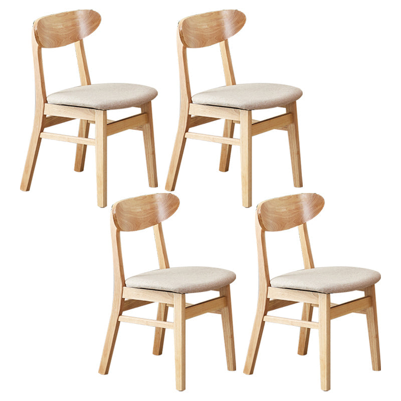 Wooden Modern Dining Side Chair with Cushion Open Back Dining Side Chair for Kitchen White-Gray 4 Piece Set Clearhalo ' kitchen&dining_furn' 'Dining Chairs' 'Dining Tables & Seating' 'dining_chair' 'furn' 'furn_dining_chair' 'Furniture' 'furniture_dining_chair' 'Kitchen & Dining Furniture' 'kitchen' 3541717