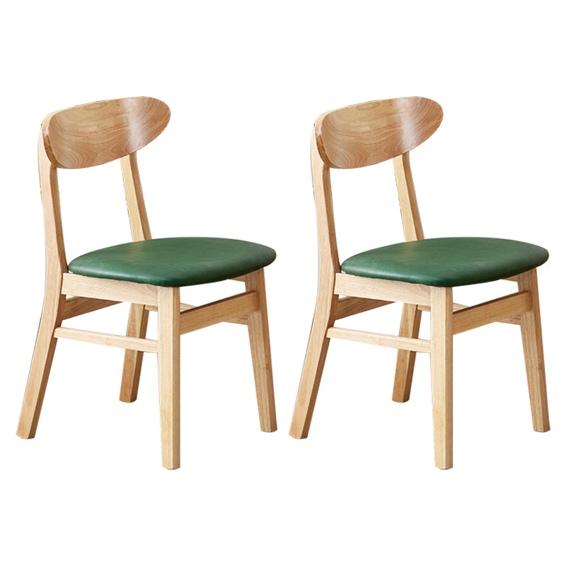 Wooden Modern Dining Side Chair with Cushion Open Back Dining Side Chair for Kitchen Blackish Green 2 Piece Set Clearhalo ' kitchen&dining_furn' 'Dining Chairs' 'Dining Tables & Seating' 'dining_chair' 'furn' 'furn_dining_chair' 'Furniture' 'furniture_dining_chair' 'Kitchen & Dining Furniture' 'kitchen' 3541719