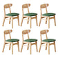 Wooden Modern Dining Side Chair with Cushion Open Back Dining Side Chair for Kitchen Blackish Green 6 Piece Set Clearhalo ' kitchen&dining_furn' 'Dining Chairs' 'Dining Tables & Seating' 'dining_chair' 'furn' 'furn_dining_chair' 'Furniture' 'furniture_dining_chair' 'Kitchen & Dining Furniture' 'kitchen' 3541721
