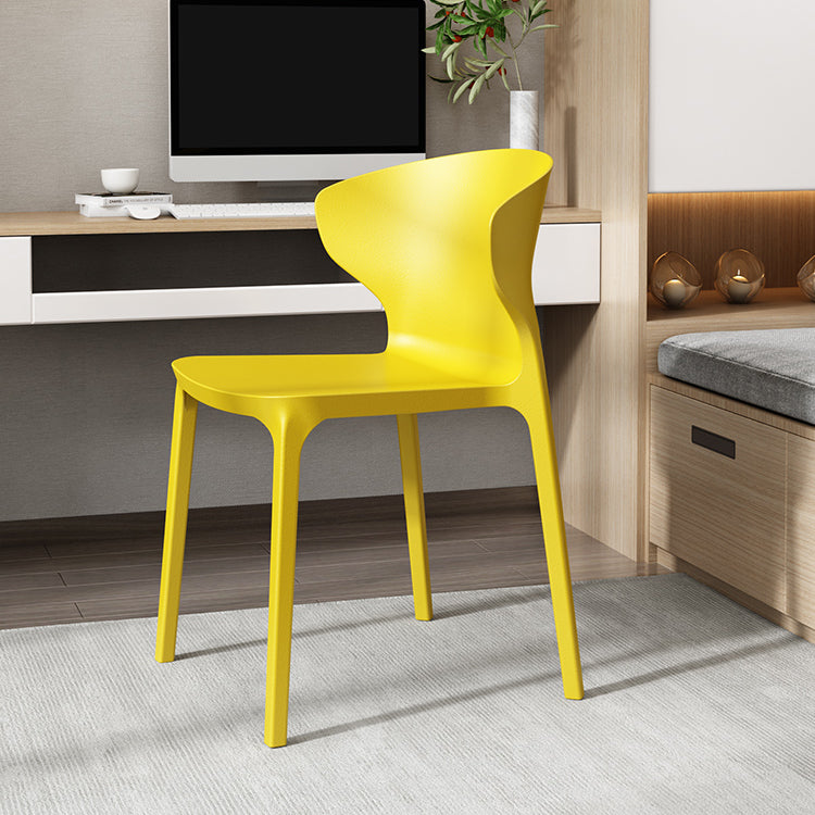 Home Contemporary Arm Chair Wingback Plastic Stackable Dining Room Chair Clearhalo ' kitchen&dining_furn' 'Dining Chairs' 'Dining Tables & Seating' 'dining_chair' 'furn' 'furn_dining_chair' 'Furniture' 'furniture_dining_chair' 'Kitchen & Dining Furniture' 'kitchen' 3541725