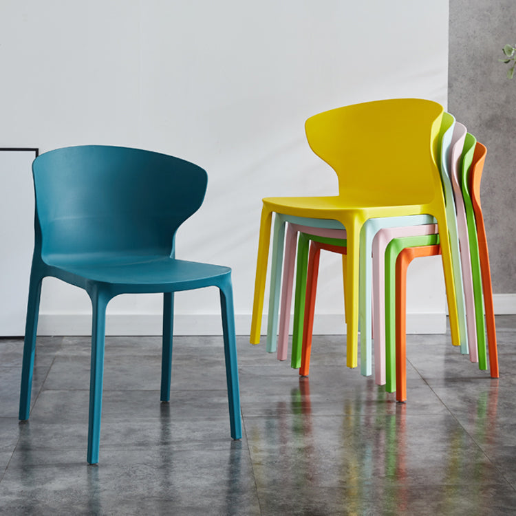 Home Contemporary Arm Chair Wingback Plastic Stackable Dining Room Chair Clearhalo ' kitchen&dining_furn' 'Dining Chairs' 'Dining Tables & Seating' 'dining_chair' 'furn' 'furn_dining_chair' 'Furniture' 'furniture_dining_chair' 'Kitchen & Dining Furniture' 'kitchen' 3541727