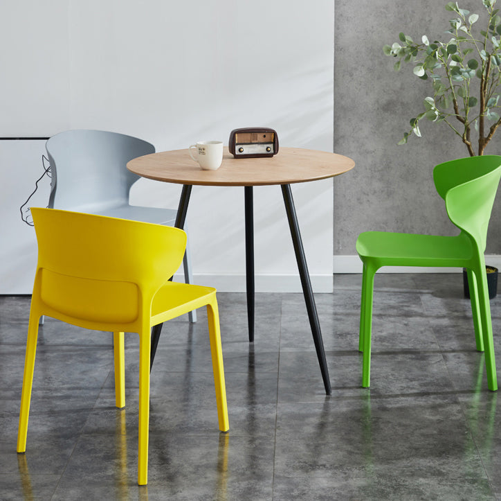 Home Contemporary Arm Chair Wingback Plastic Stackable Dining Room Chair Clearhalo ' kitchen&dining_furn' 'Dining Chairs' 'Dining Tables & Seating' 'dining_chair' 'furn' 'furn_dining_chair' 'Furniture' 'furniture_dining_chair' 'Kitchen & Dining Furniture' 'kitchen' 3541732