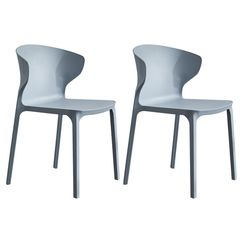 Home Contemporary Arm Chair Wingback Plastic Stackable Dining Room Chair Grey 2 Piece Set Clearhalo ' kitchen&dining_furn' 'Dining Chairs' 'Dining Tables & Seating' 'dining_chair' 'furn' 'furn_dining_chair' 'Furniture' 'furniture_dining_chair' 'Kitchen & Dining Furniture' 'kitchen' 3541733
