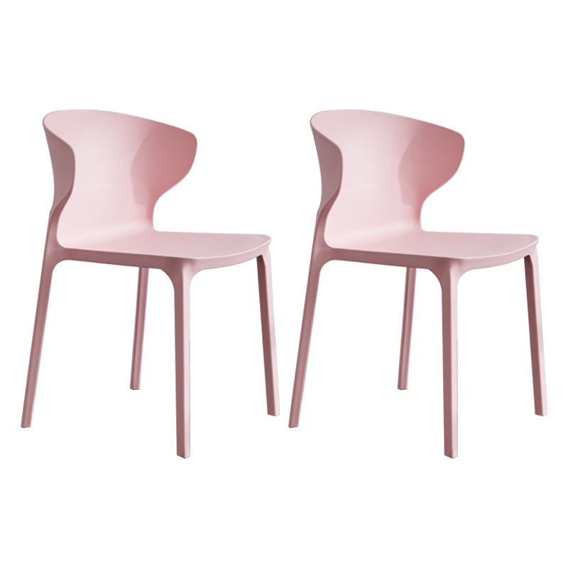 Home Contemporary Arm Chair Wingback Plastic Stackable Dining Room Chair Pink 2 Piece Set Clearhalo ' kitchen&dining_furn' 'Dining Chairs' 'Dining Tables & Seating' 'dining_chair' 'furn' 'furn_dining_chair' 'Furniture' 'furniture_dining_chair' 'Kitchen & Dining Furniture' 'kitchen' 3541750