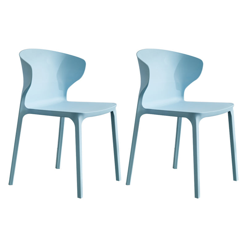 Home Contemporary Arm Chair Wingback Plastic Stackable Dining Room Chair Blue 2 Piece Set Clearhalo ' kitchen&dining_furn' 'Dining Chairs' 'Dining Tables & Seating' 'dining_chair' 'furn' 'furn_dining_chair' 'Furniture' 'furniture_dining_chair' 'Kitchen & Dining Furniture' 'kitchen' 3541759