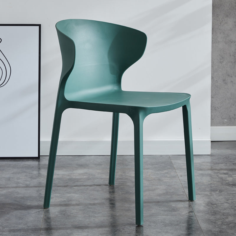 Home Contemporary Arm Chair Wingback Plastic Stackable Dining Room Chair Green 1 Piece Clearhalo ' kitchen&dining_furn' 'Dining Chairs' 'Dining Tables & Seating' 'dining_chair' 'furn' 'furn_dining_chair' 'Furniture' 'furniture_dining_chair' 'Kitchen & Dining Furniture' 'kitchen' 3541761