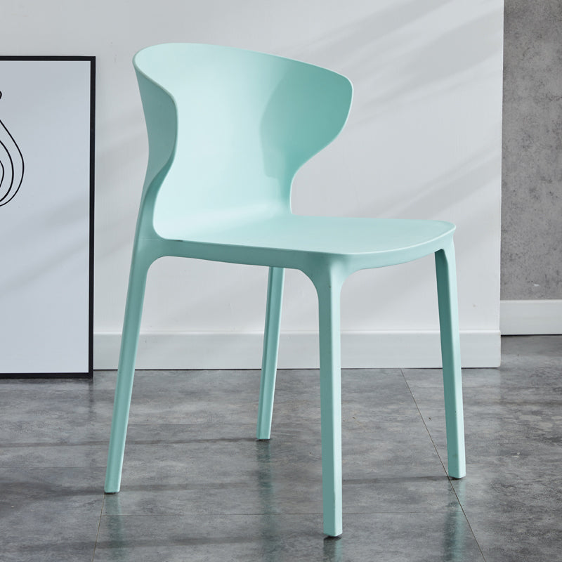 Home Contemporary Arm Chair Wingback Plastic Stackable Dining Room Chair Aqua 1 Piece Clearhalo ' kitchen&dining_furn' 'Dining Chairs' 'Dining Tables & Seating' 'dining_chair' 'furn' 'furn_dining_chair' 'Furniture' 'furniture_dining_chair' 'Kitchen & Dining Furniture' 'kitchen' 3541764