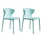 Home Contemporary Arm Chair Wingback Plastic Stackable Dining Room Chair Aqua 2 Piece Set Clearhalo ' kitchen&dining_furn' 'Dining Chairs' 'Dining Tables & Seating' 'dining_chair' 'furn' 'furn_dining_chair' 'Furniture' 'furniture_dining_chair' 'Kitchen & Dining Furniture' 'kitchen' 3541765