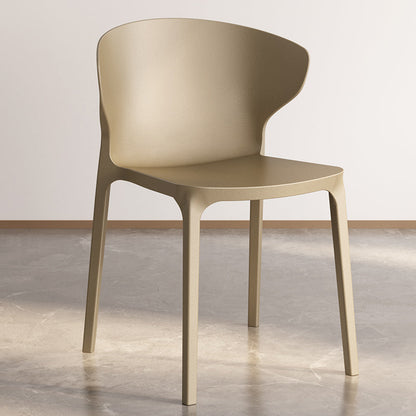 Home Contemporary Arm Chair Wingback Plastic Stackable Dining Room Chair Khaki 1 Piece Clearhalo ' kitchen&dining_furn' 'Dining Chairs' 'Dining Tables & Seating' 'dining_chair' 'furn' 'furn_dining_chair' 'Furniture' 'furniture_dining_chair' 'Kitchen & Dining Furniture' 'kitchen' 3541770