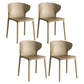 Home Contemporary Arm Chair Wingback Plastic Stackable Dining Room Chair Khaki 4 Piece Set Clearhalo ' kitchen&dining_furn' 'Dining Chairs' 'Dining Tables & Seating' 'dining_chair' 'furn' 'furn_dining_chair' 'Furniture' 'furniture_dining_chair' 'Kitchen & Dining Furniture' 'kitchen' 3541772