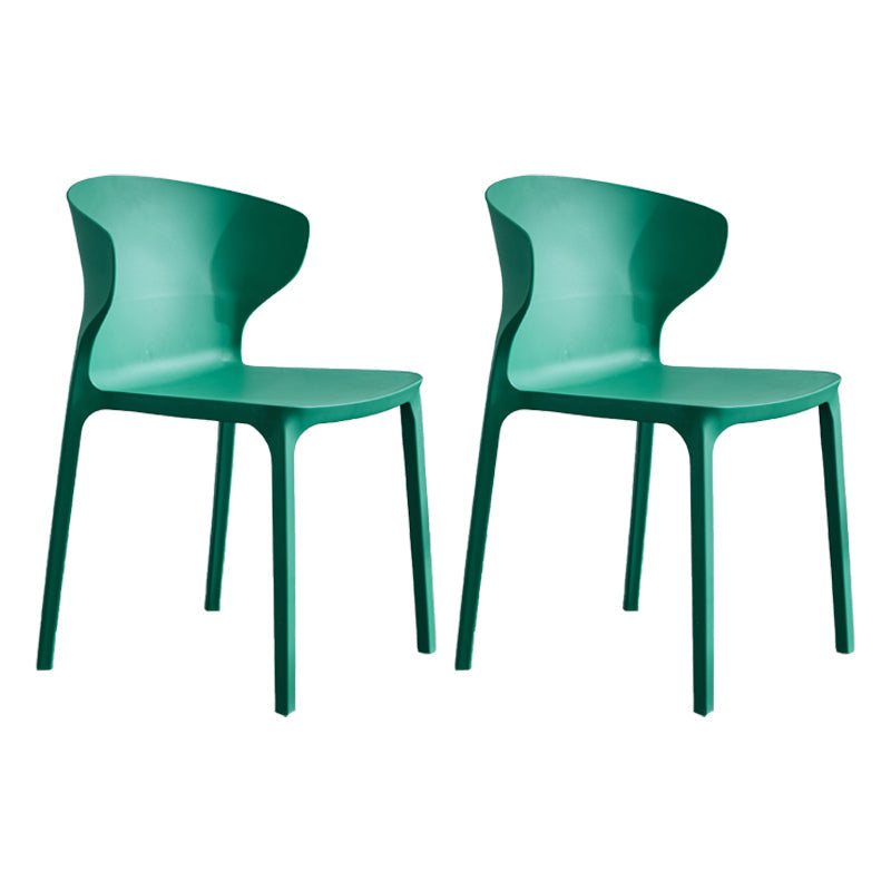 Home Contemporary Arm Chair Wingback Plastic Stackable Dining Room Chair Dark Green 2 Piece Set Clearhalo ' kitchen&dining_furn' 'Dining Chairs' 'Dining Tables & Seating' 'dining_chair' 'furn' 'furn_dining_chair' 'Furniture' 'furniture_dining_chair' 'Kitchen & Dining Furniture' 'kitchen' 3541777