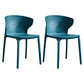 Home Contemporary Arm Chair Wingback Plastic Stackable Dining Room Chair Peacock Blue 2 Piece Set Clearhalo ' kitchen&dining_furn' 'Dining Chairs' 'Dining Tables & Seating' 'dining_chair' 'furn' 'furn_dining_chair' 'Furniture' 'furniture_dining_chair' 'Kitchen & Dining Furniture' 'kitchen' 3541780