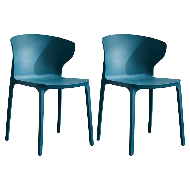 Home Contemporary Arm Chair Wingback Plastic Stackable Dining Room Chair Peacock Blue 2 Piece Set Clearhalo ' kitchen&dining_furn' 'Dining Chairs' 'Dining Tables & Seating' 'dining_chair' 'furn' 'furn_dining_chair' 'Furniture' 'furniture_dining_chair' 'Kitchen & Dining Furniture' 'kitchen' 3541780