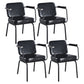 Metal Industrial Dining Room Chair Metallic Finish Parsons Dining Arm Chair Black 4 Piece Set Clearhalo ' kitchen&dining_furn' 'Dining Chairs' 'Dining Tables & Seating' 'dining_chair' 'furn' 'furn_dining_chair' 'Furniture' 'furniture_dining_chair' 'Kitchen & Dining Furniture' 'kitchen' 3541788