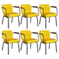 Metal Industrial Dining Room Chair Metallic Finish Parsons Dining Arm Chair Yellow 6 Piece Set Clearhalo ' kitchen&dining_furn' 'Dining Chairs' 'Dining Tables & Seating' 'dining_chair' 'furn' 'furn_dining_chair' 'Furniture' 'furniture_dining_chair' 'Kitchen & Dining Furniture' 'kitchen' 3541806