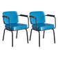 Metal Industrial Dining Room Chair Metallic Finish Parsons Dining Arm Chair Sky Blue 2 Piece Set Clearhalo ' kitchen&dining_furn' 'Dining Chairs' 'Dining Tables & Seating' 'dining_chair' 'furn' 'furn_dining_chair' 'Furniture' 'furniture_dining_chair' 'Kitchen & Dining Furniture' 'kitchen' 3541807