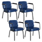 Metal Industrial Dining Room Chair Metallic Finish Parsons Dining Arm Chair Dark Blue 4 Piece Set Clearhalo ' kitchen&dining_furn' 'Dining Chairs' 'Dining Tables & Seating' 'dining_chair' 'furn' 'furn_dining_chair' 'Furniture' 'furniture_dining_chair' 'Kitchen & Dining Furniture' 'kitchen' 3541814